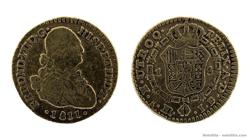 1 escudo · Bogotá NR–JF · 1811