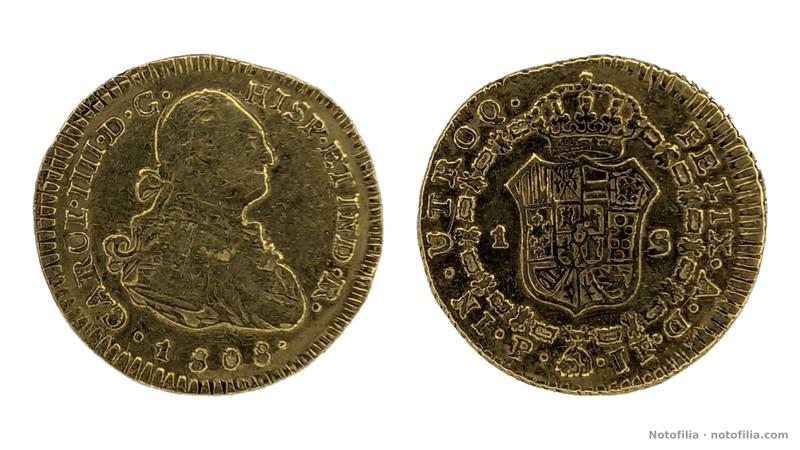 1 escudo · Popayán P–JF · 1808
