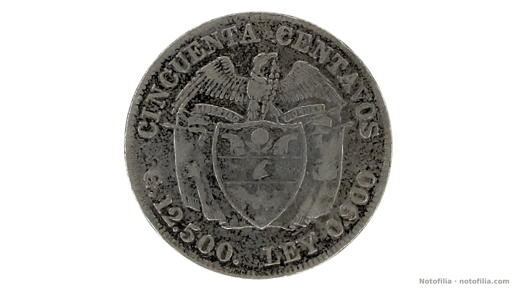 Reverso, 50 centavos 1916
