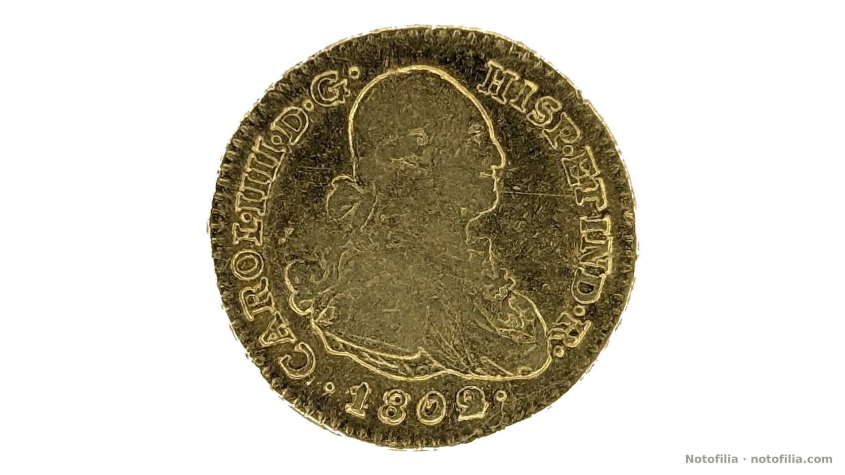 Anverso, 1 escudo 1802
