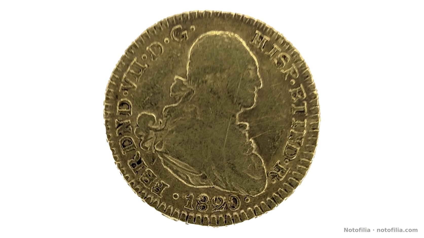 Anverso, 1 escudo 1820