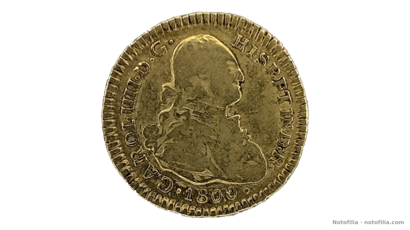 Anverso, 1 escudo 1800