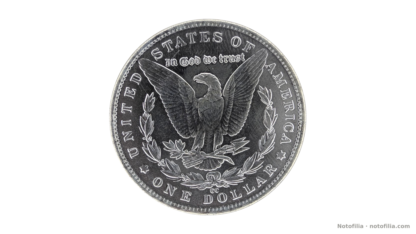 Reverse, Morgan dollar 1885