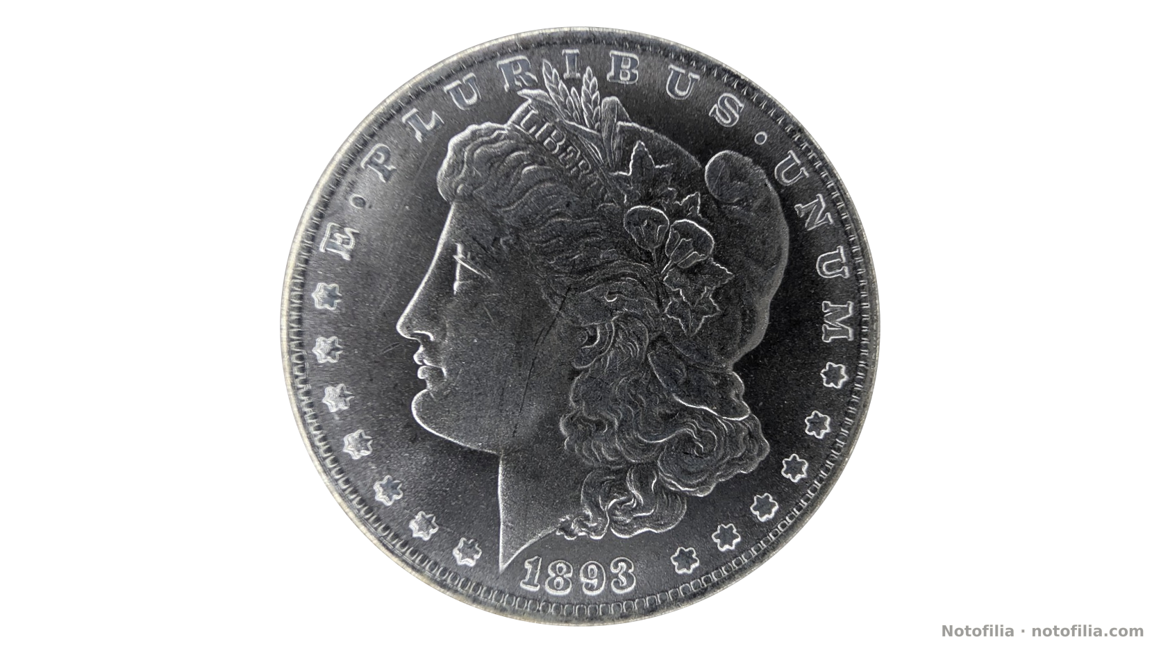 Anverso, 1 dólar Morgan 1893