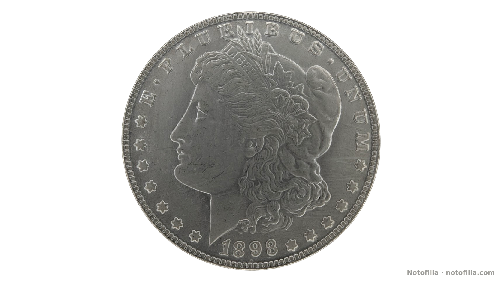 Obverse, Morgan dollar 1893