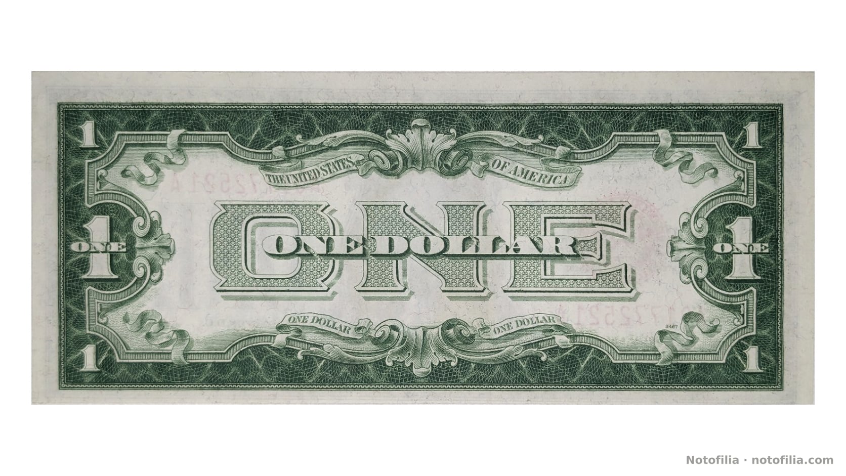 Reverso, 1 dólar Serie 1928, serial A01772521A