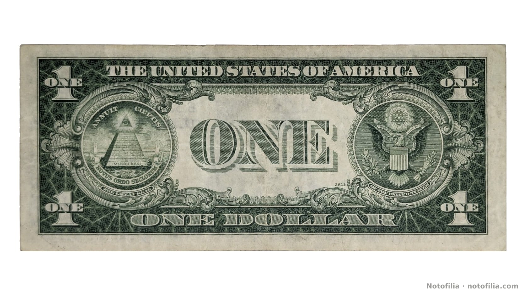 Reverso, 1 dólar Serie 1935 A, serial B 52497547 C