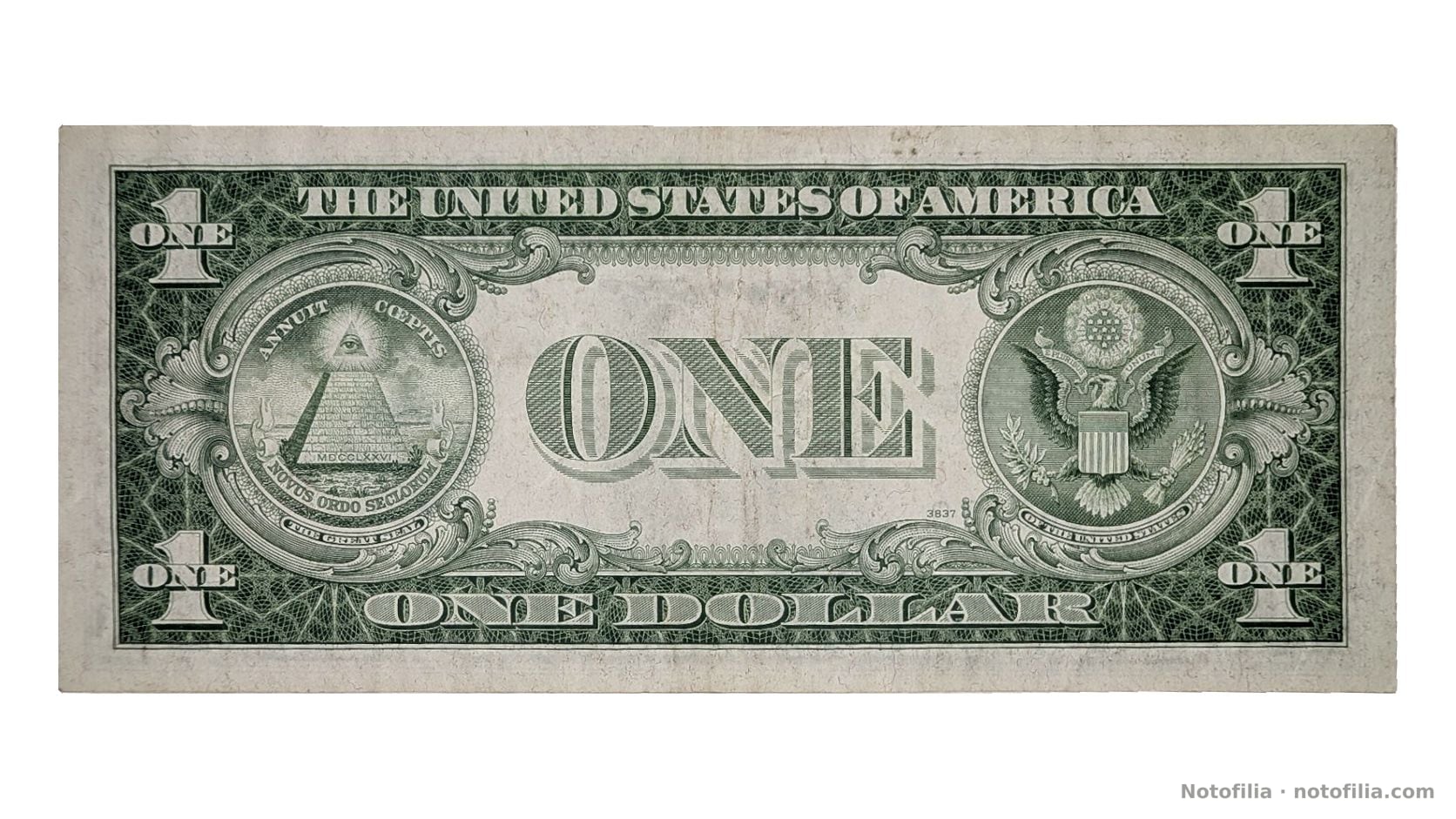 Reverso, 1 dólar Serie 1935 A, serial S 74796042 C